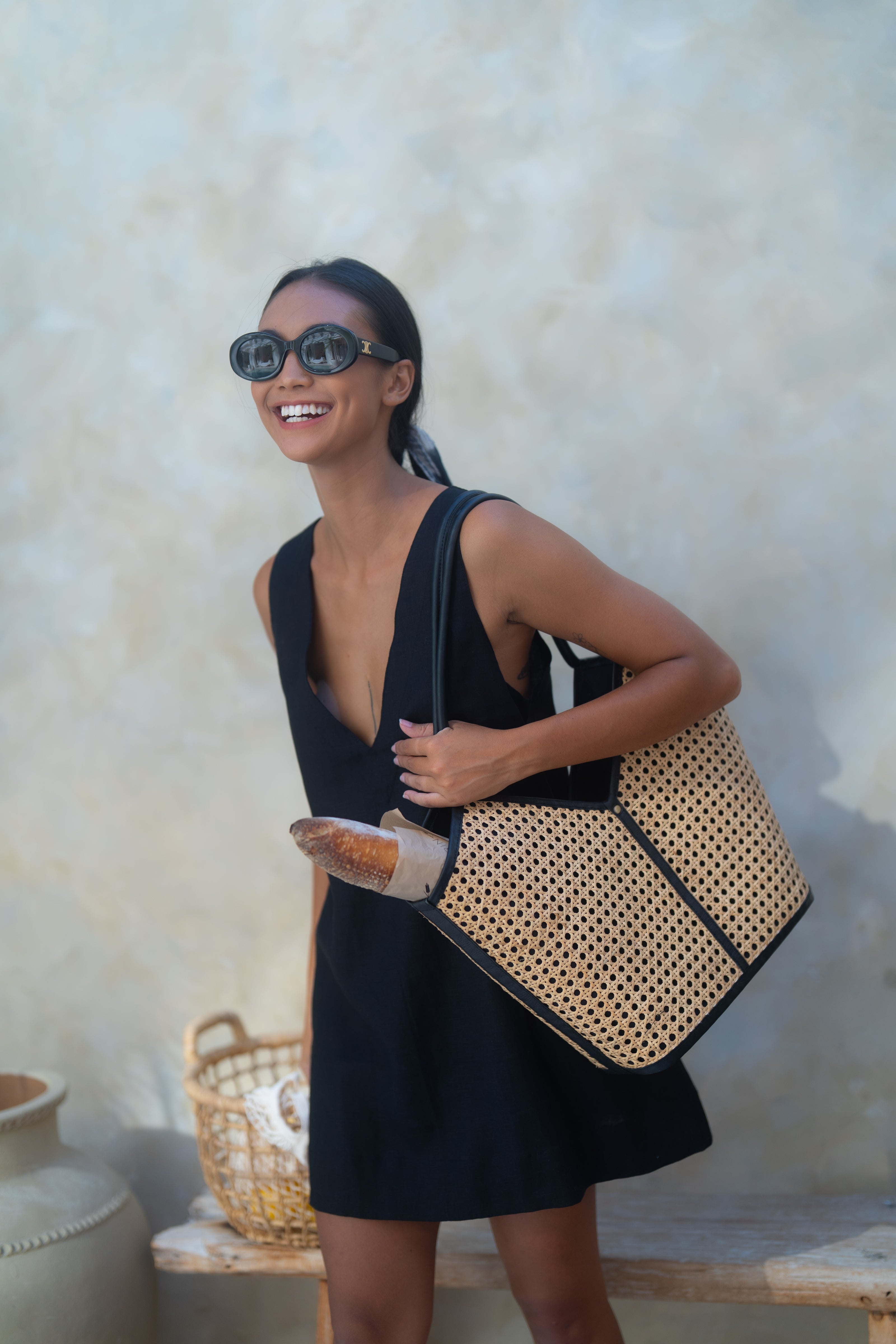 Rattan shopper