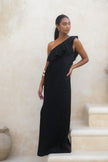 The athena one shoulder maxi