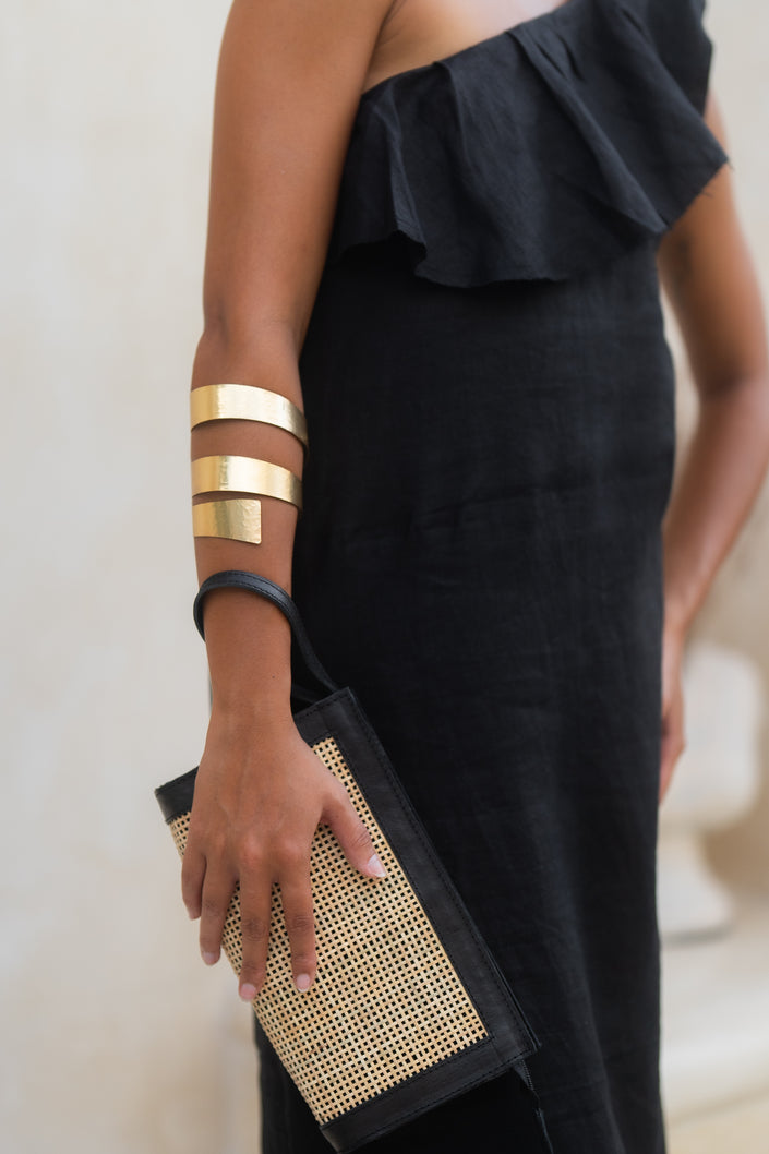 Rattan clutch small