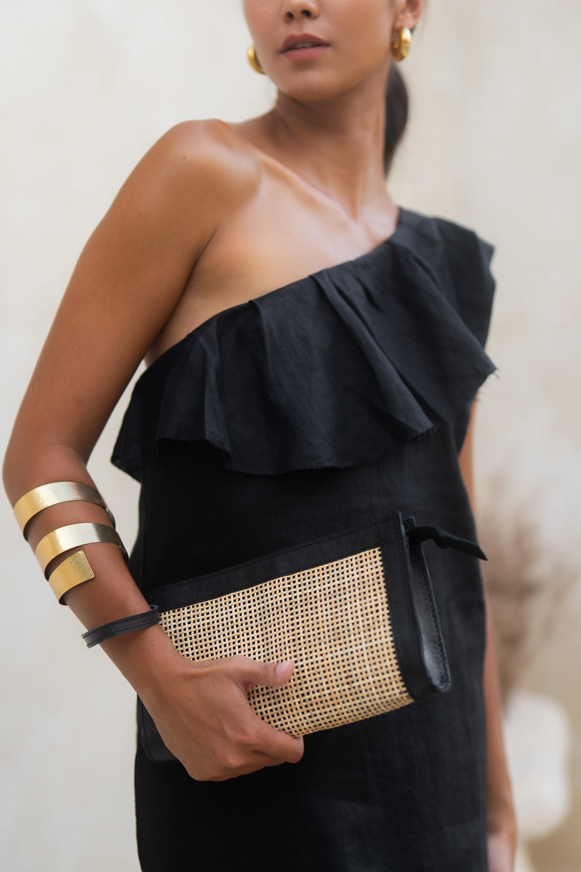 The athena one shoulder maxi