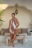 Cotton Sarong - Brown and Cream