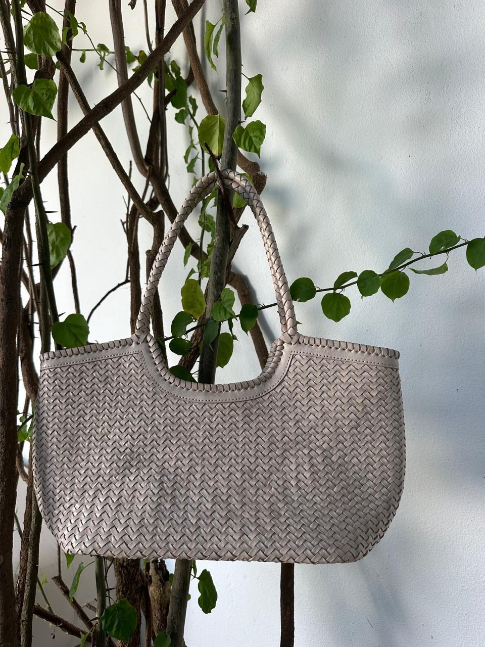 Full Leather Platted Tote