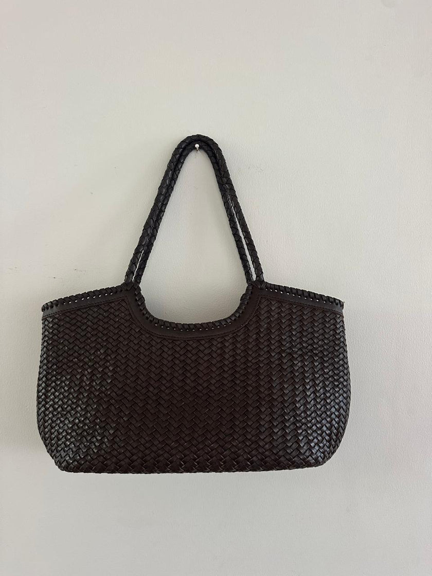 Full Leather Platted Tote