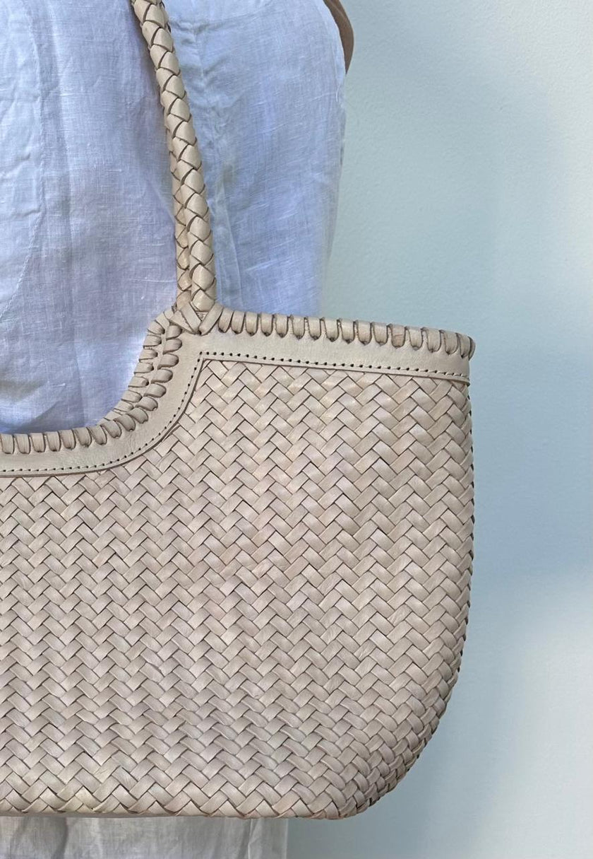 Full Leather Platted Tote