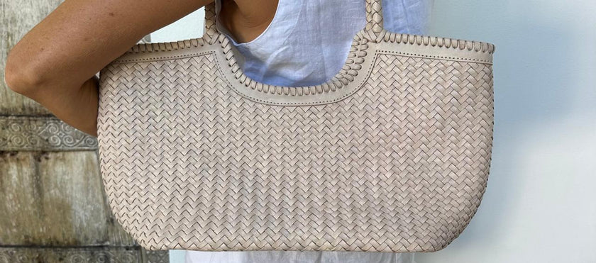 Full Leather Platted Tote